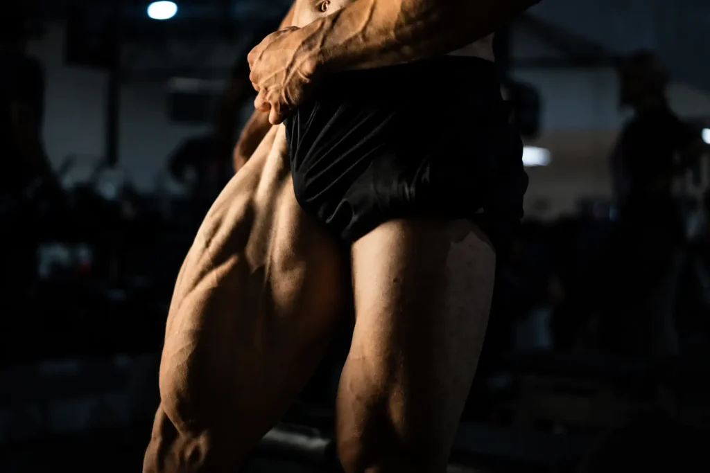 Well-developed male rectus femoris gained from regular Rectus Femoris Exercises